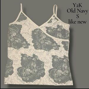 Old Navy Women's Camisole Top - Cream and Sage Floral